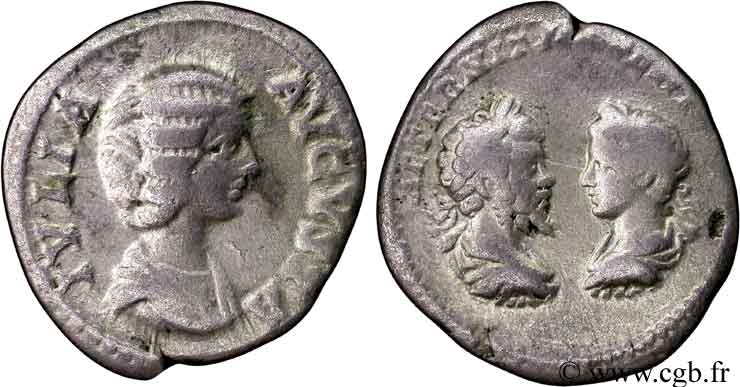 JULIA DOMNA, SEPTIME SÉVÈRE et CARACALLA Denier TB+