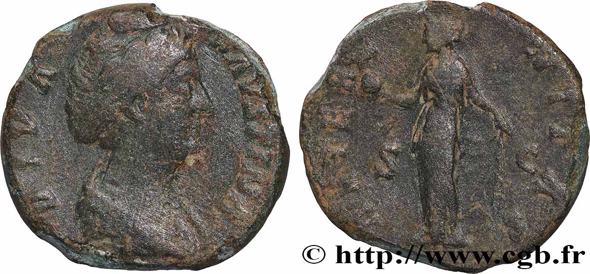 FAUSTINA MOTHER Sesterce VF