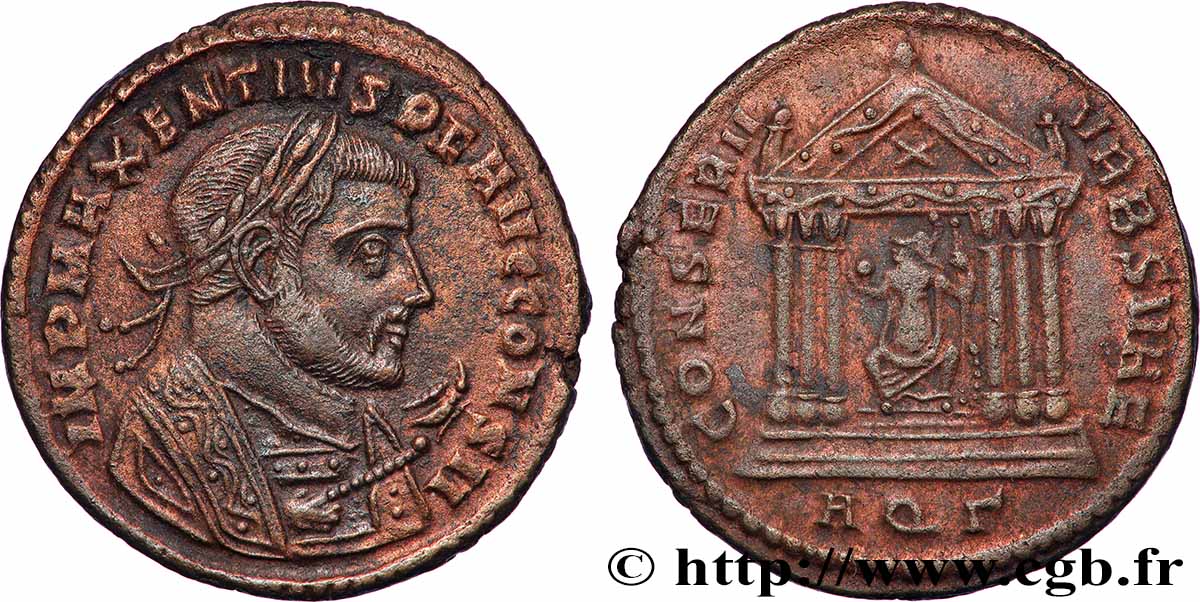 MAXENTIUS Follis ou nummus AU/AU