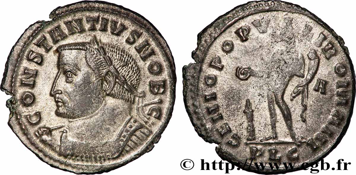 CONSTANCE Ier CHLORE Follis ou nummus SPL/SUP
