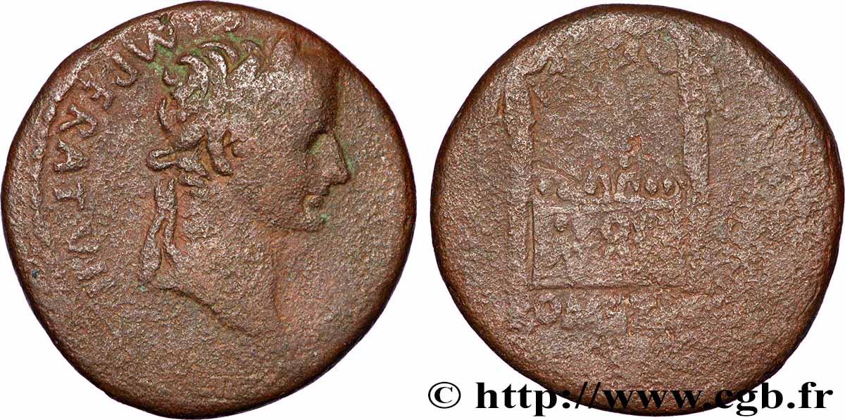 TIBERIUS As à l autel de Lyon VF/VF