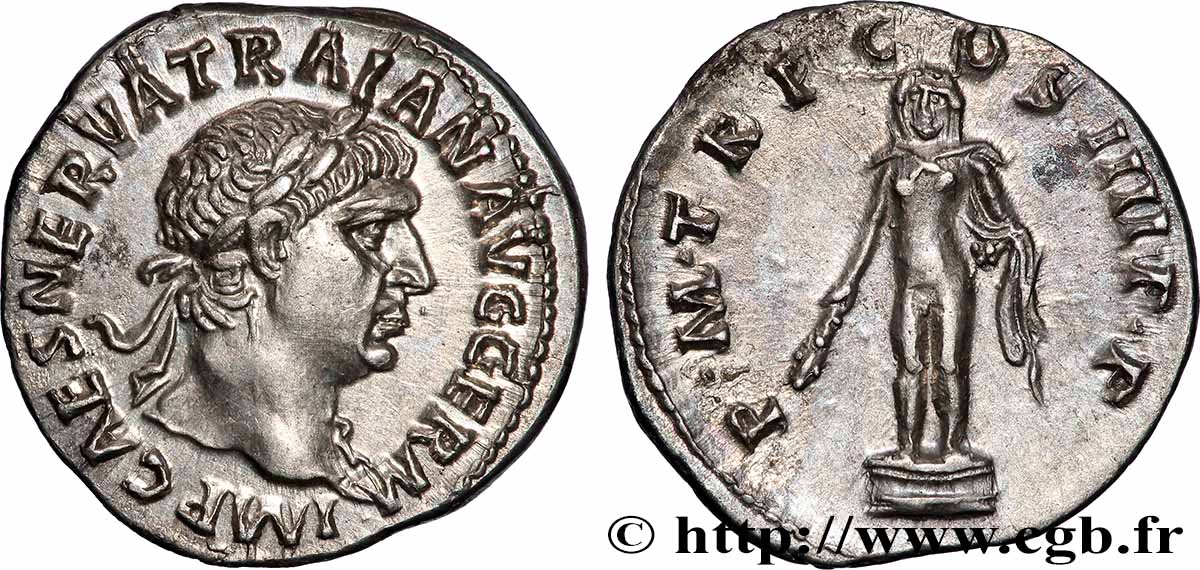 TRAJAN Denier FDC