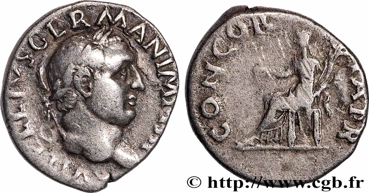 VITELLIUS Denier TTB/TB+