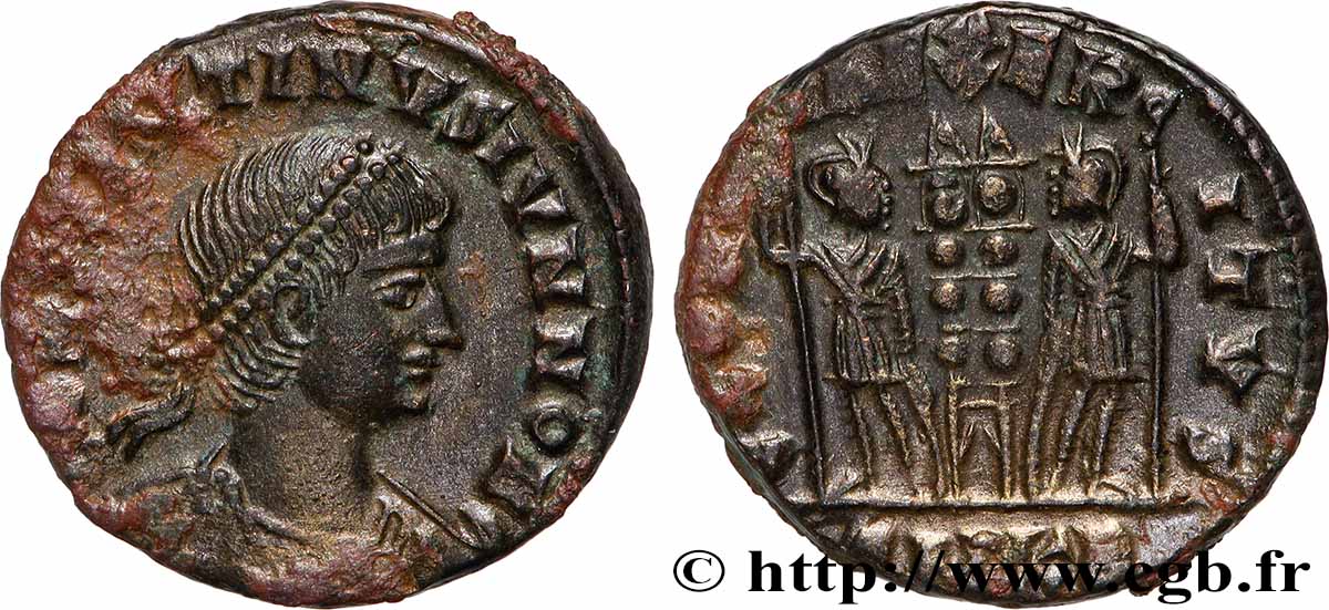 CONSTANTINE II Centenionalis ou nummus AU