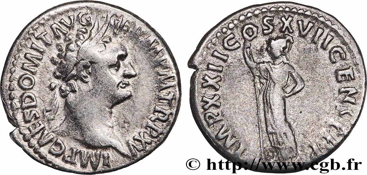 DOMITIANUS Denier AU/XF
