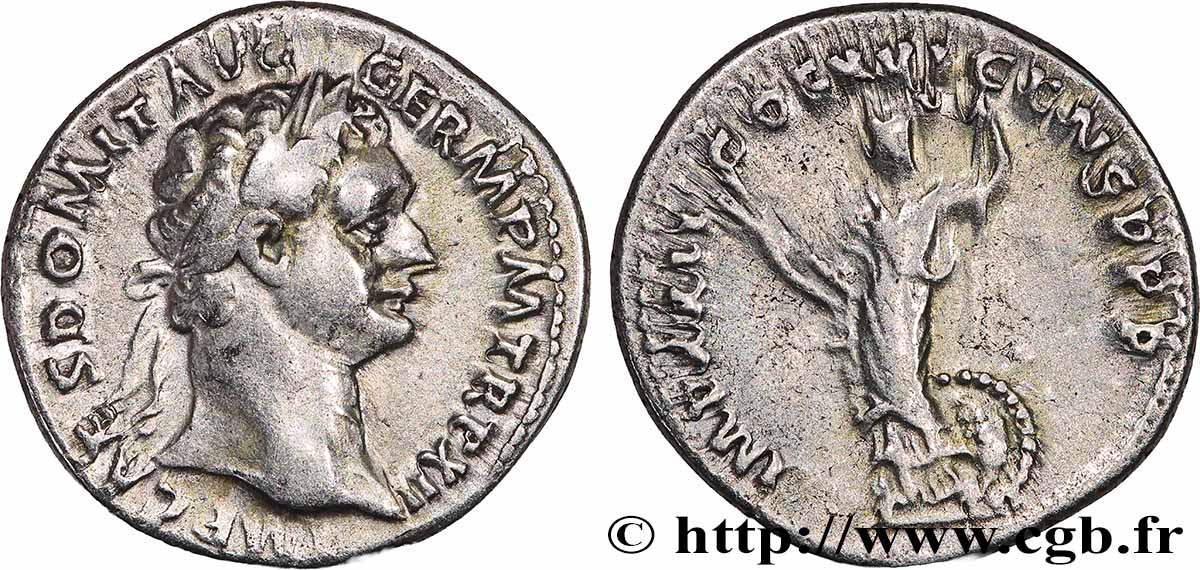 DOMITIANUS Denier AU/XF
