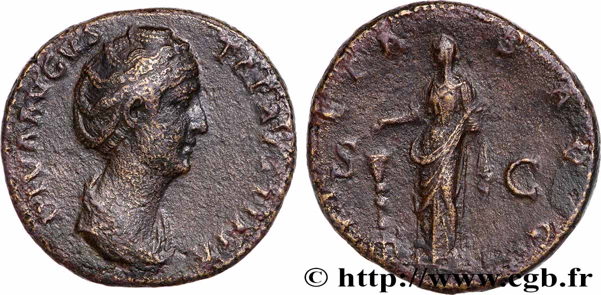 FAUSTINA MAJOR Sesterce VF