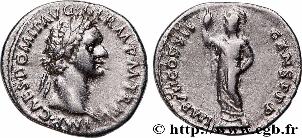 DOMITIANUS Denier AU/XF