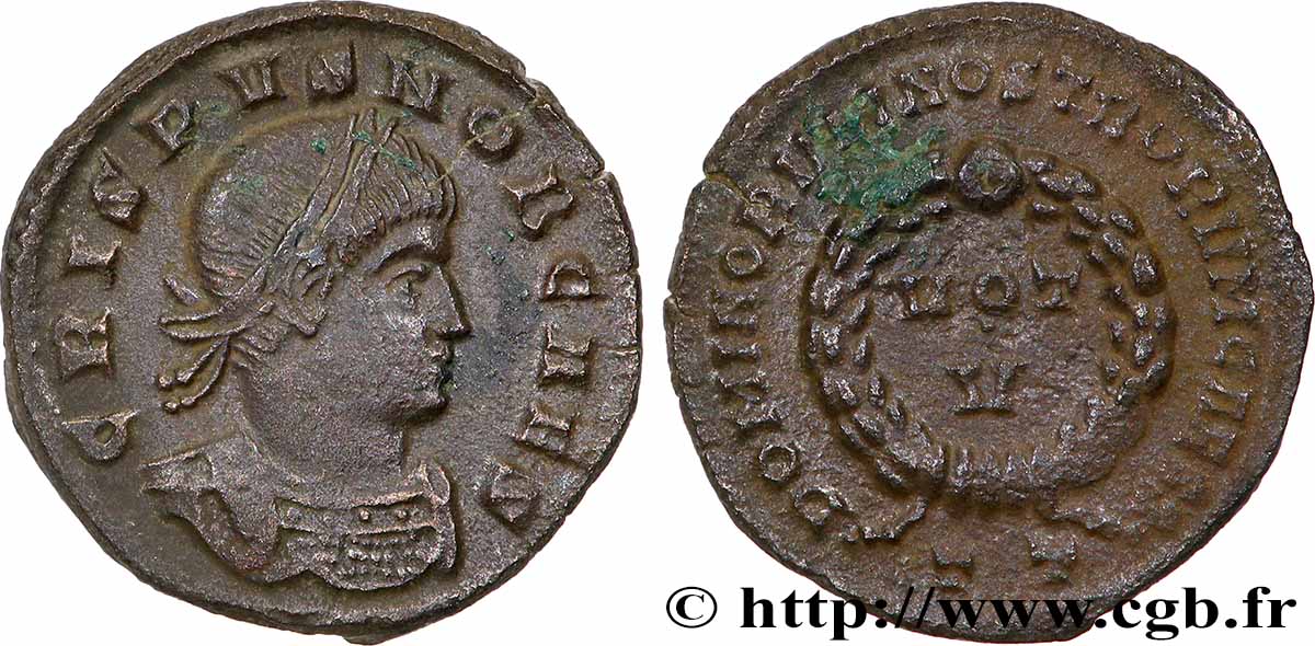 CRISPUS Centenionalis ou nummus AU