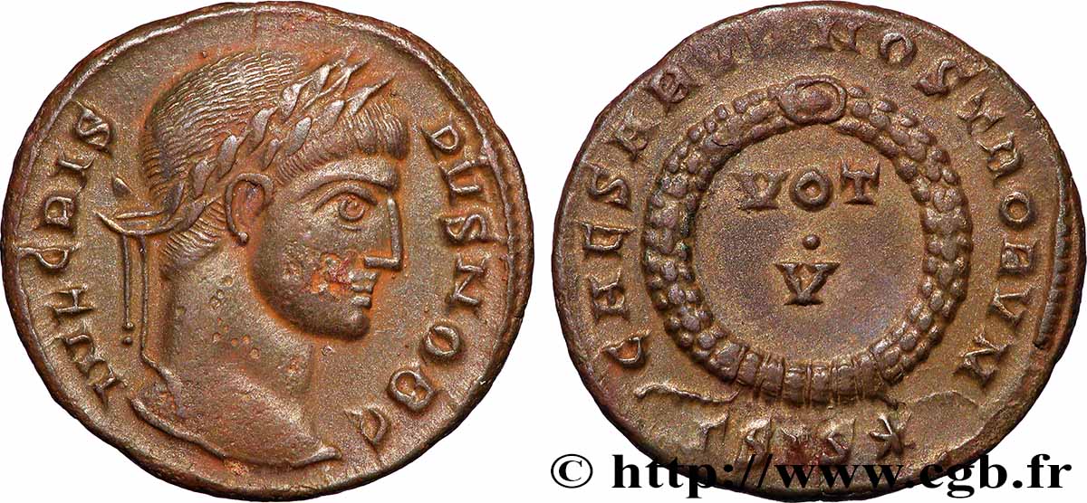 CRISPUS Centenionalis ou nummus TTB+