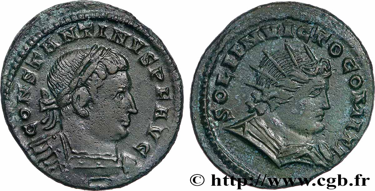CONSTANTINE I THE GREAT Follis ou nummus AU/AU