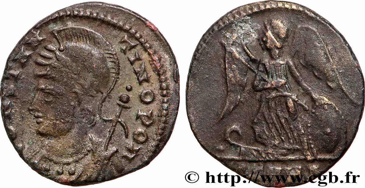 CONSTANTINOPEL Centenionalis ou nummus SS/fVZ
