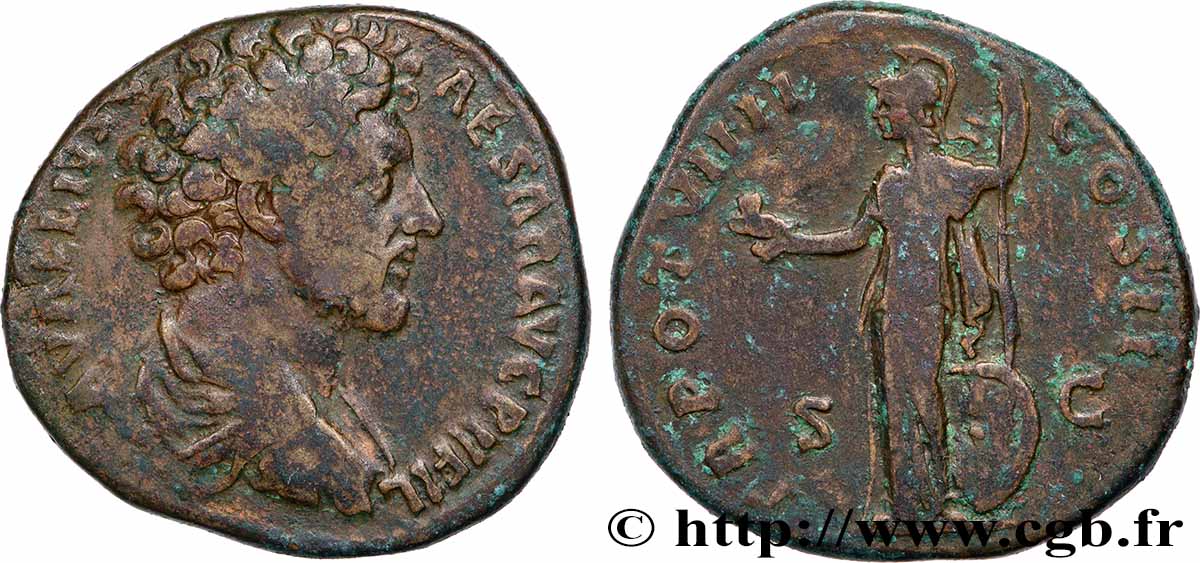 MARCUS AURELIUS Sesterce VF