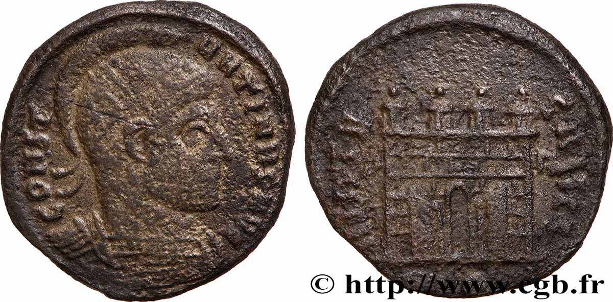CONSTANTINUS I DER GROßE Centenionalis ou nummus fSS/SS