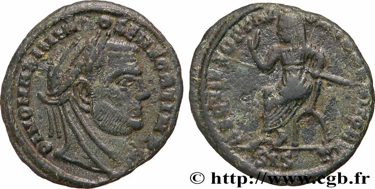 MAXIMIEN HERCULE Demi-follis ou demi-nummus TTB+