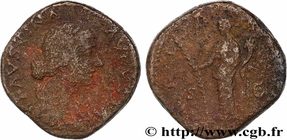 FAUSTINA MINOR Sesterce S