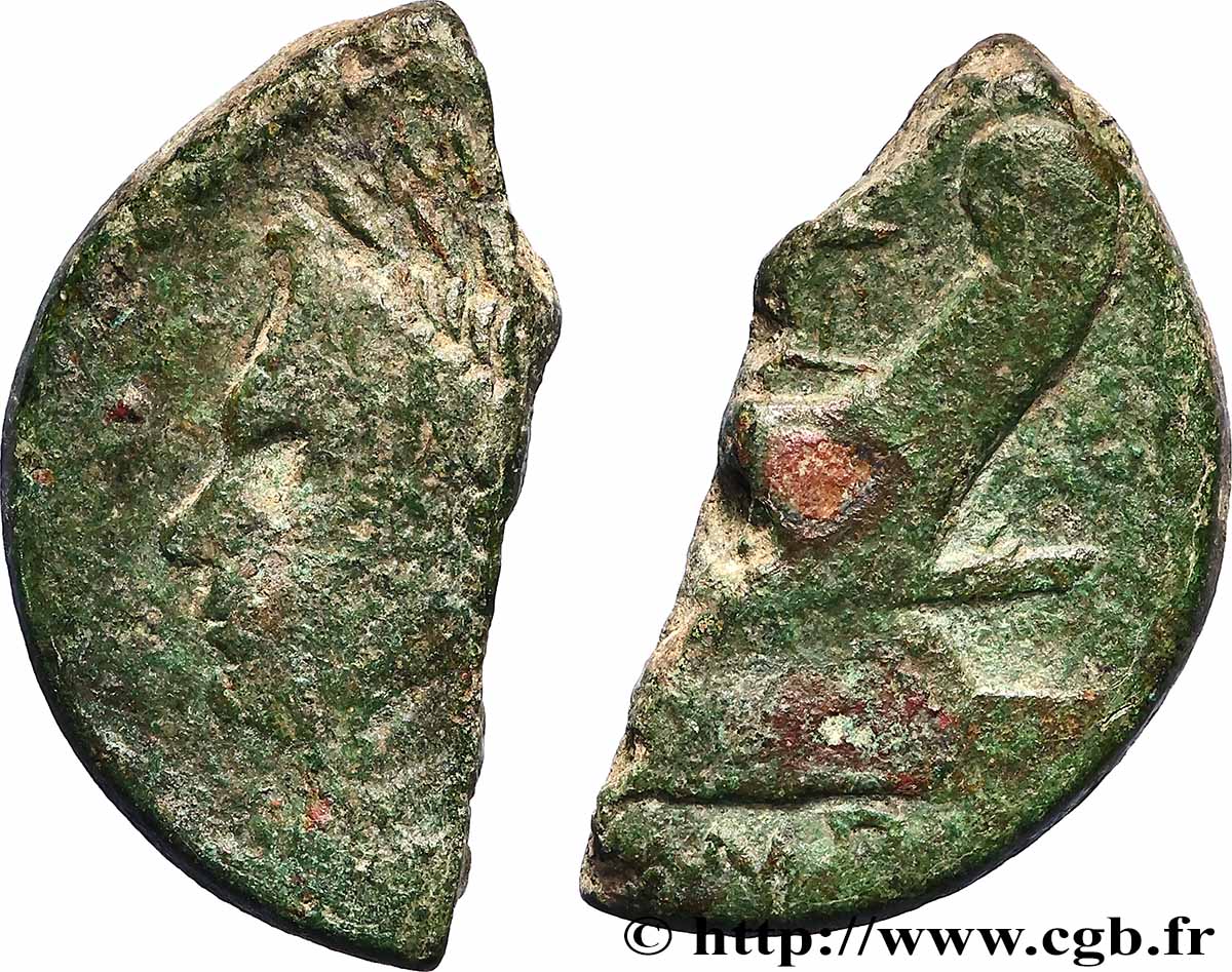 GALLIEN - VIENNA - IULIUS CAESAR und OCTAVIANUS Dupondius coupé en deux S