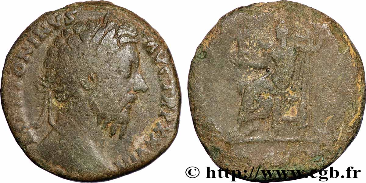 MARCUS AURELIUS Sesterce S