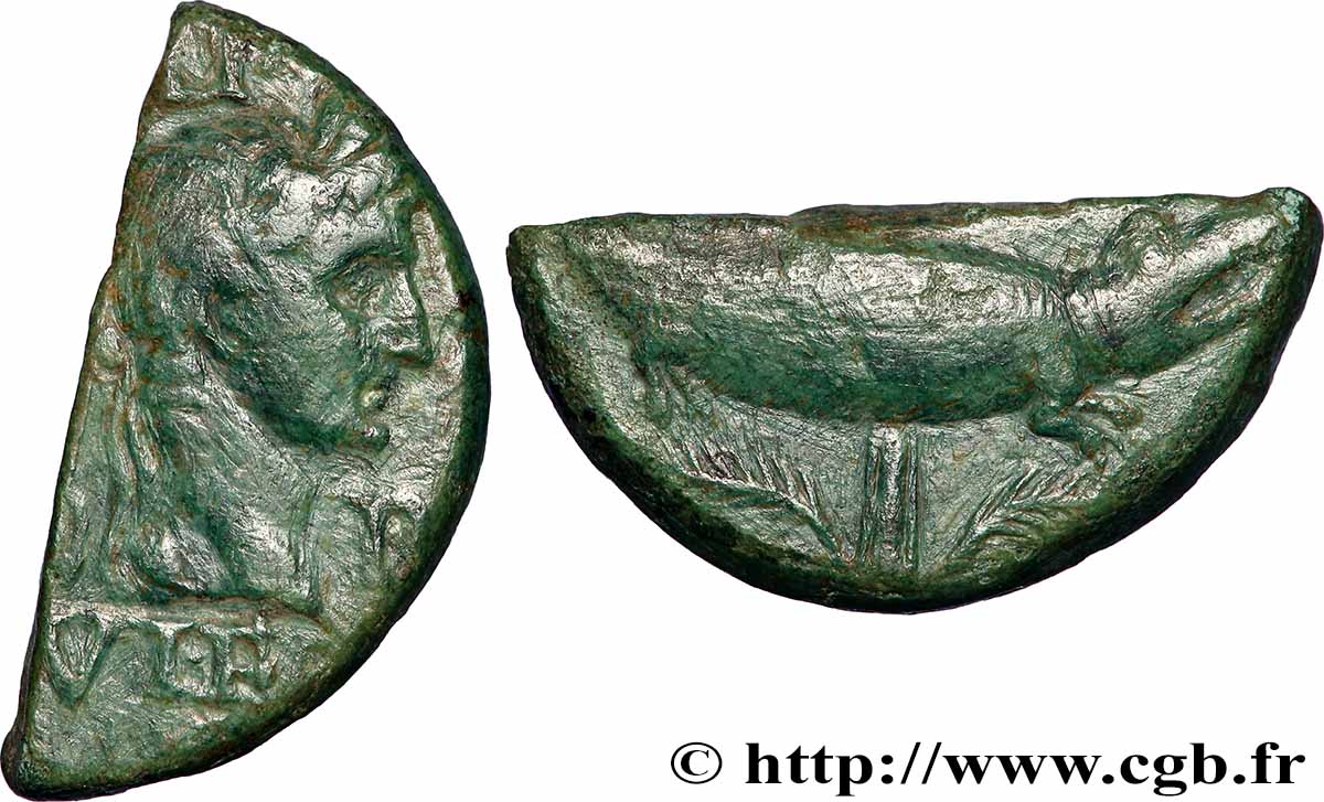 NEMAUSUS - NIMES - AUGUSTUS und AGRIPPA Dupondius COL NEM (as), coupé fSS