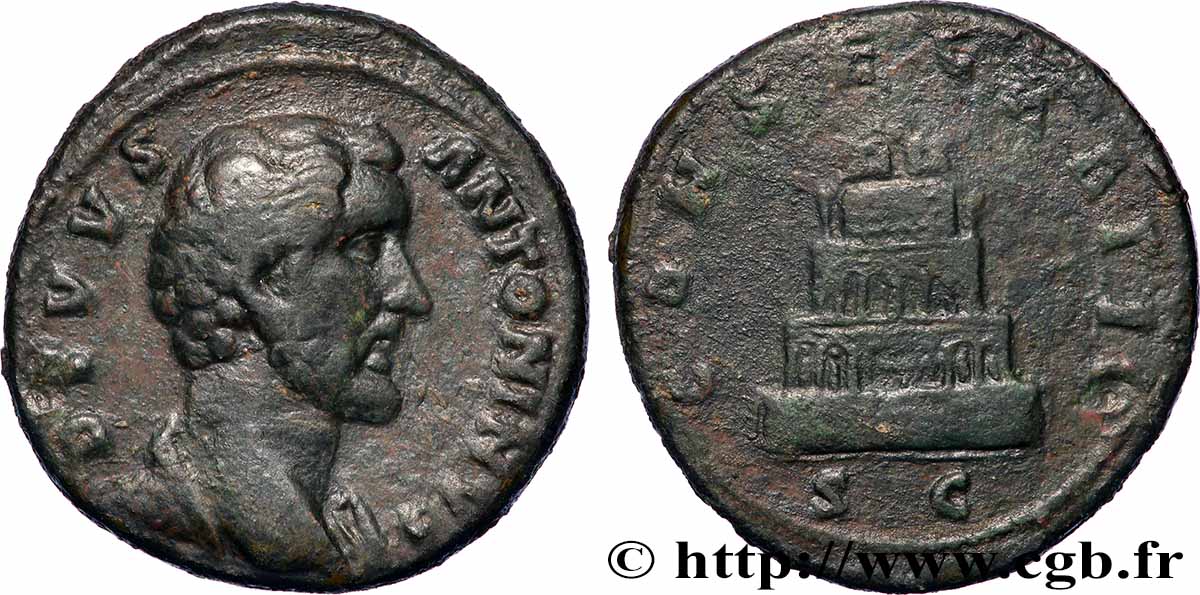 DIVUS ANTONINUS Sesterce VF