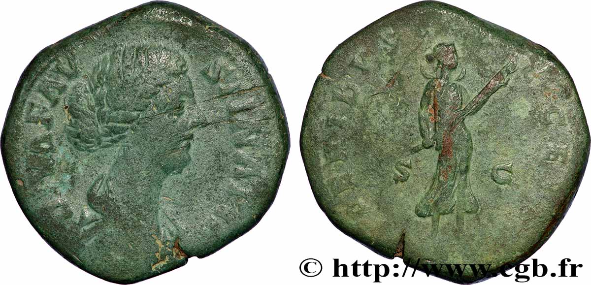 FAUSTINA MINOR Sesterce fSS