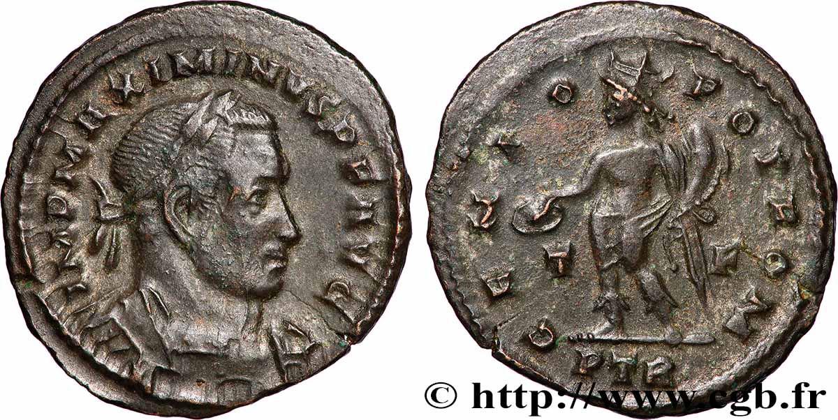 MAXIMIN II DAIA Follis ou nummus TTB+