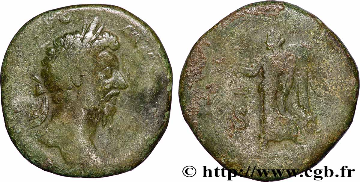 MARCUS AURELIUS Sesterce VF