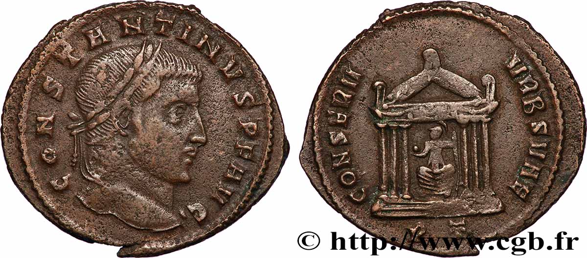 CONSTANTINE I THE GREAT Follis ou nummus XF