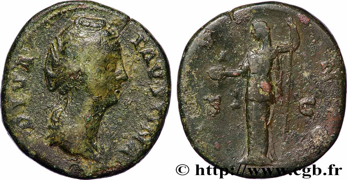 FAUSTINA MAJOR Sesterce VF