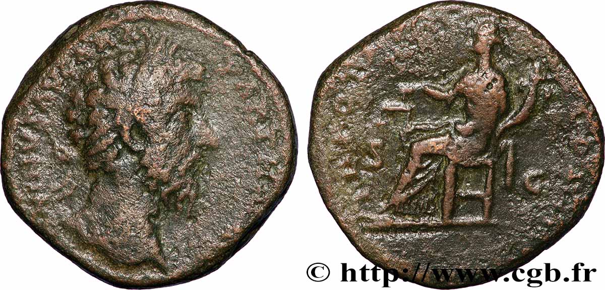 MARCUS AURELIUS Sesterce VF