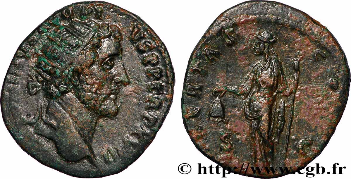 ANTONINUS PIUS Dupondius XF
