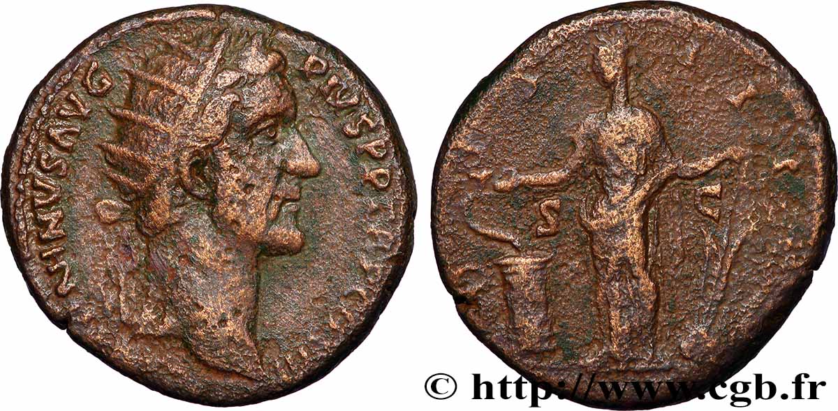 ANTONINUS PIUS Dupondius XF/VF