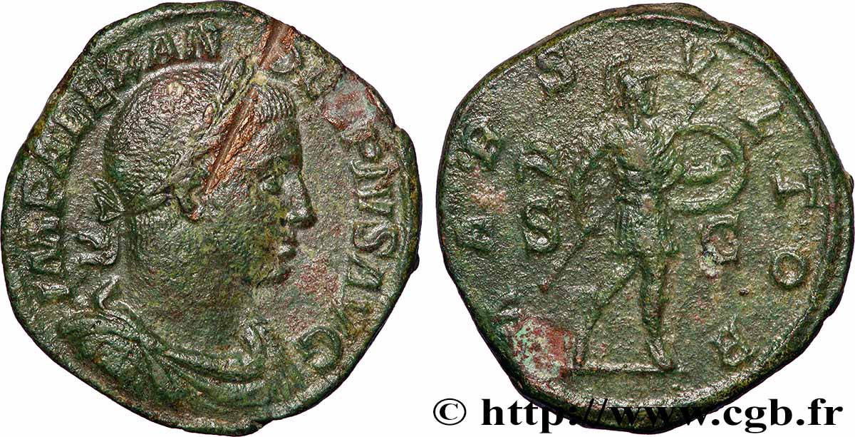 SEVERUS ALEXANDER Sesterce XF