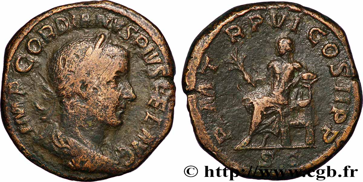 GORDIAN III Sesterce XF