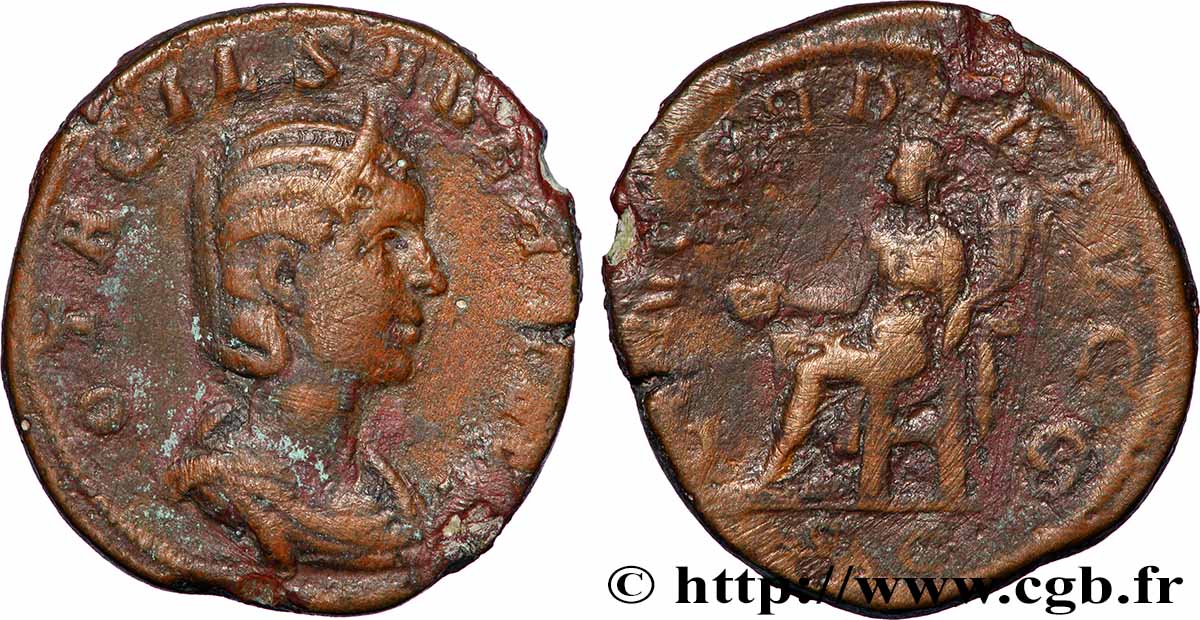 OTACILIA SEVERA Sesterce VF