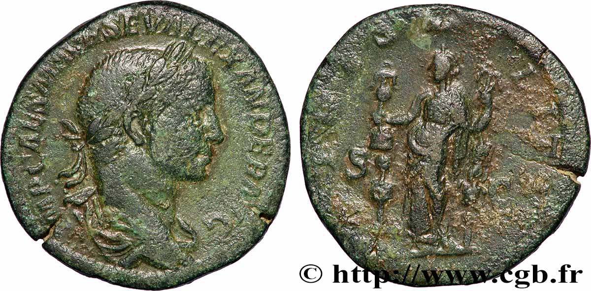 SEVERUS ALEXANDER Sesterce VF