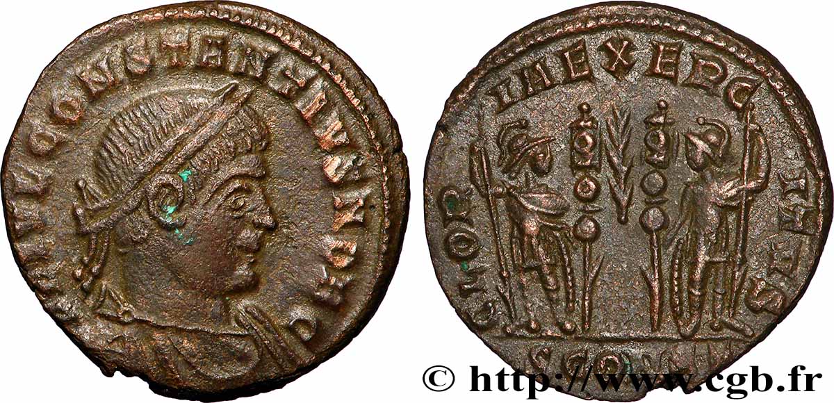 CONSTANCE II Centenionalis ou nummus TTB+