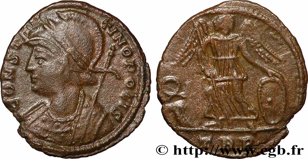 CONSTANTINOPLE Centenionalis ou nummus TTB+