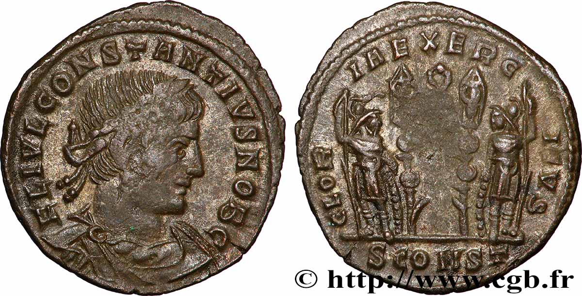 CONSTANTINE II Centenionalis ou nummus AU