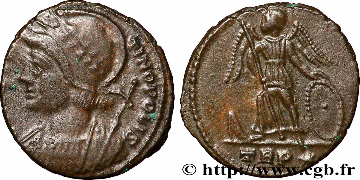 CONSTANTINOPLE Centenionalis ou nummus TTB+