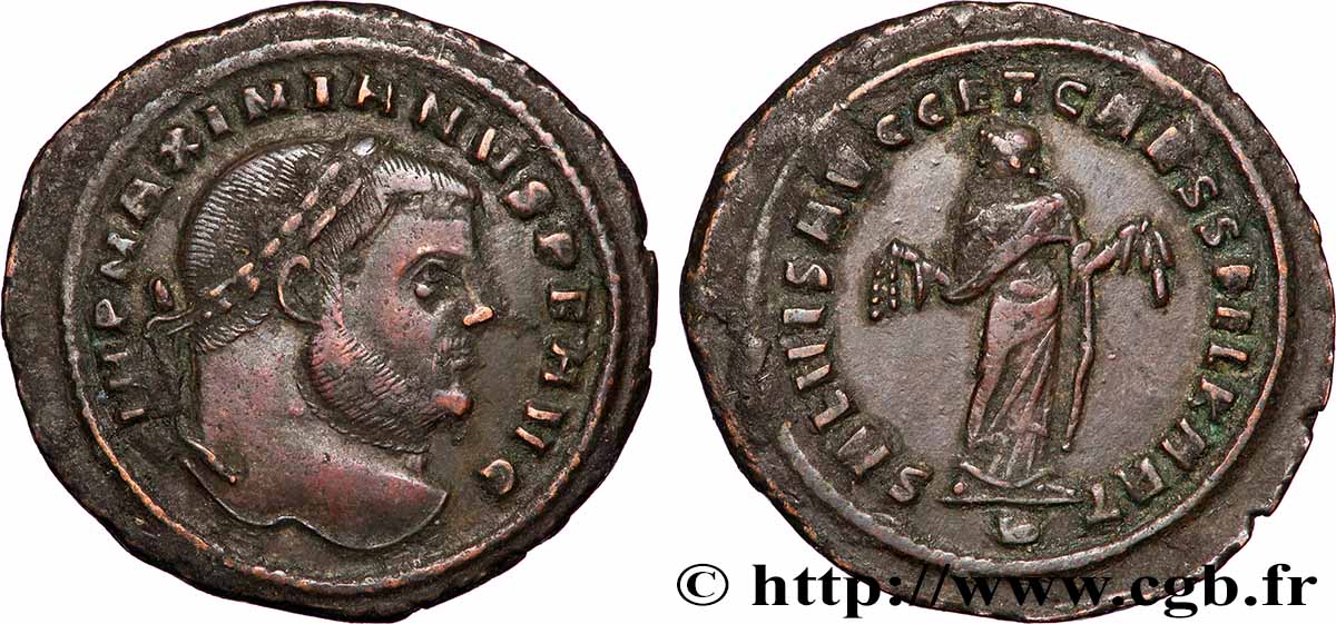 MAXIMIANUS HERCULIUS Follis ou nummus XF