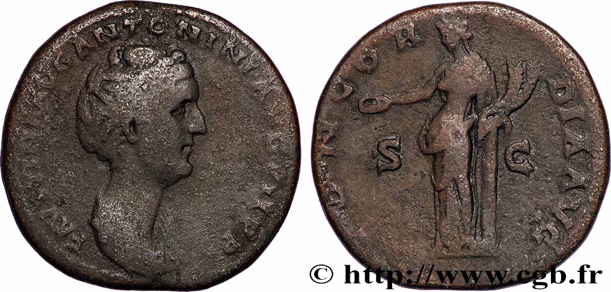 FAUSTINA MAJOR Sesterce VF