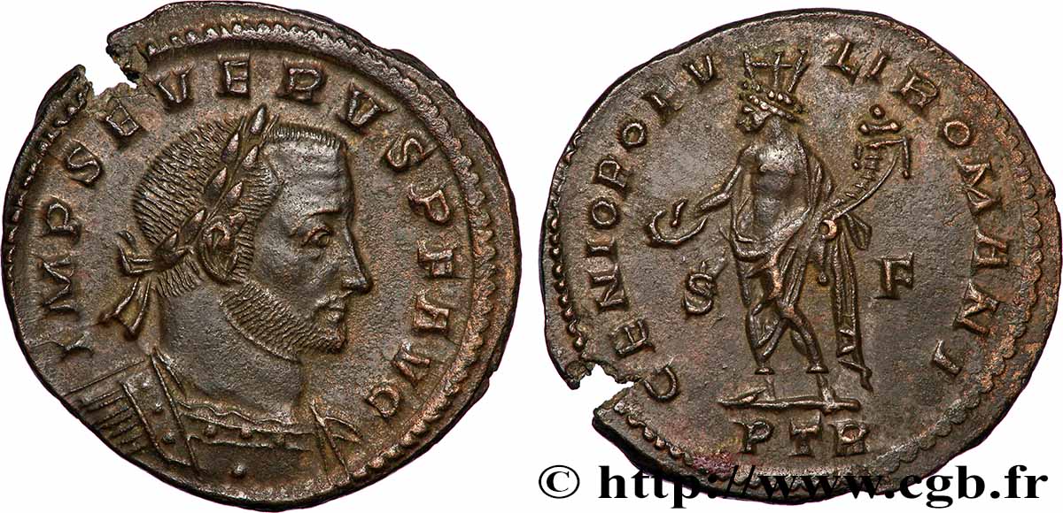 SÉVÈRE II Follis ou nummus SUP/TTB+