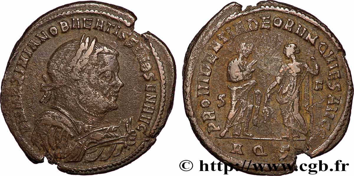 MAXIMIAN HERCULIUS Follis ou nummus VF