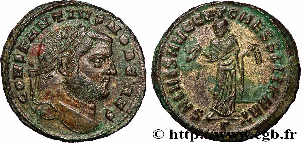 CONSTANTIUS I Follis ou nummus AU/XF