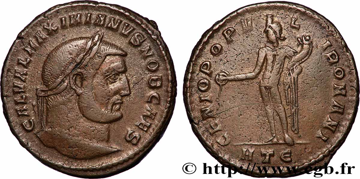 GALERIUS Follis ou nummus XF