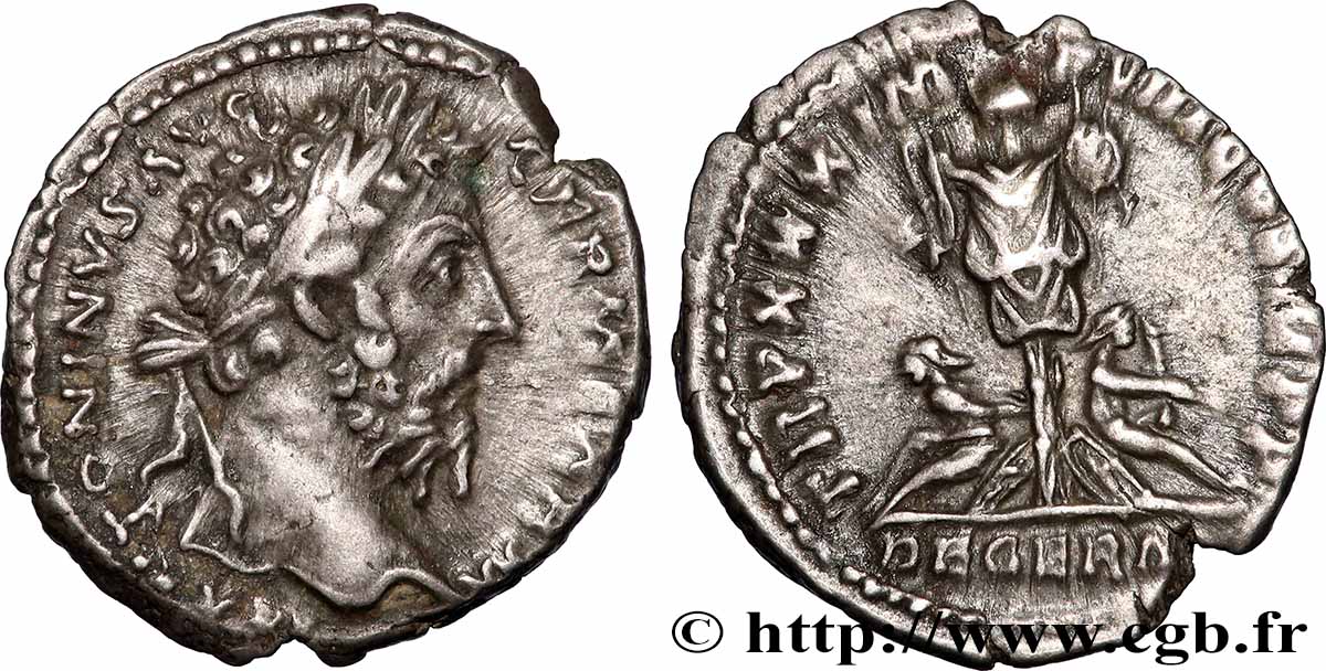 MARCUS AURELIUS Denier AU
