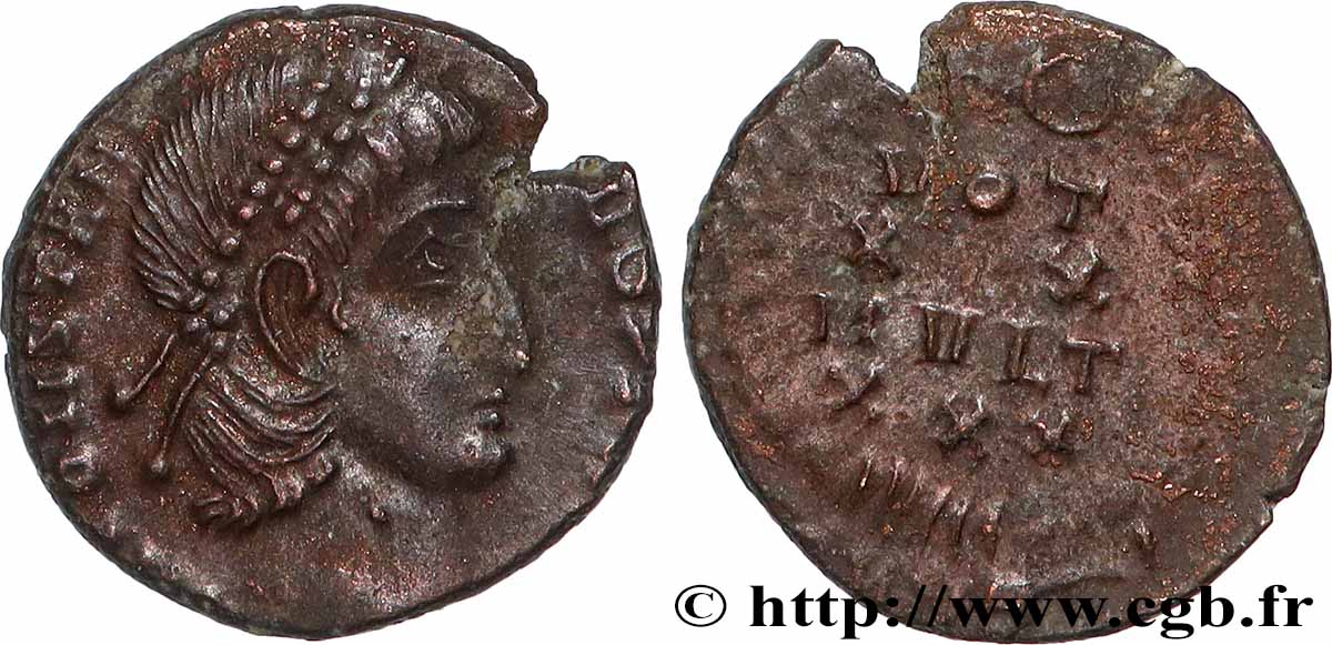 CONSTANCE II Centenionalis ou nummus TTB+/TTB