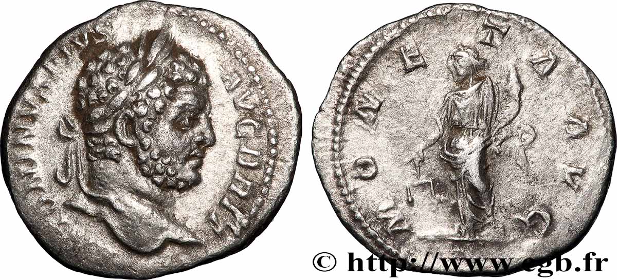 CARACALLA Denier AU/XF