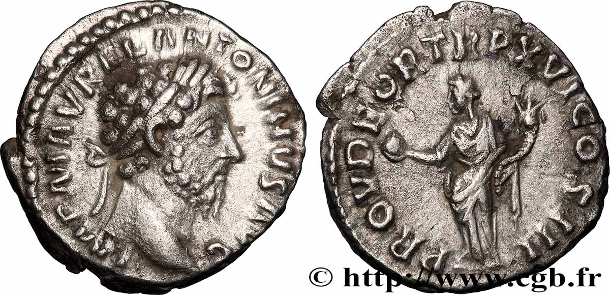 MARCUS AURELIUS Denier AU